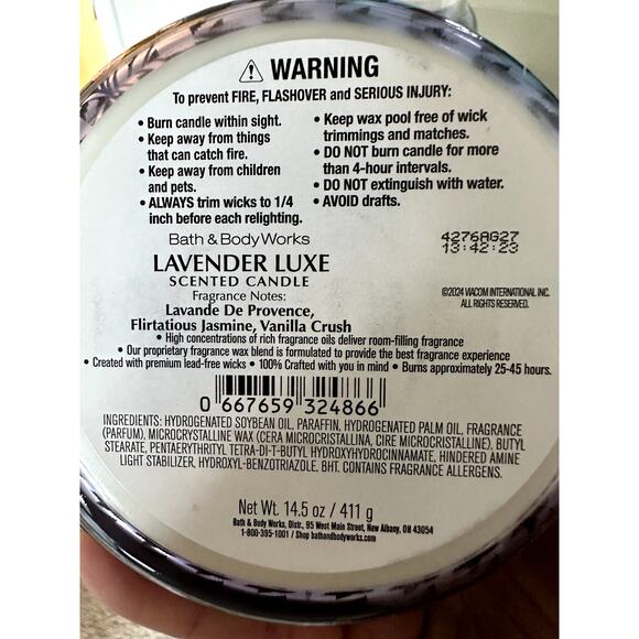 Bath & Body Works Emily in Paris Lavender Luxe Candle - Picture 2 of 4